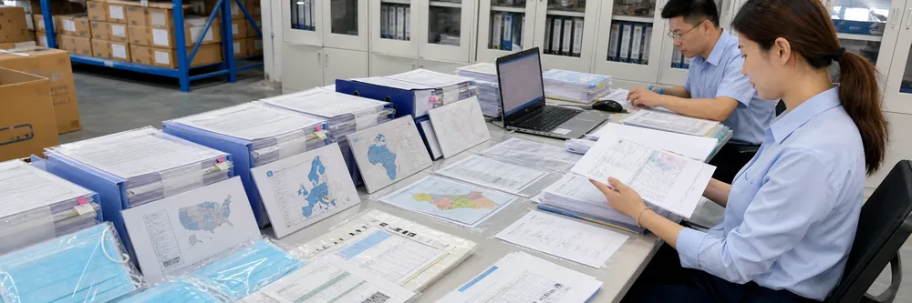 Export compliance documentation packages prepared for multiple international markets