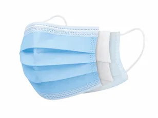 3 ply disposable medical mask — three-layer non woven construction with ear loops and nose wire
