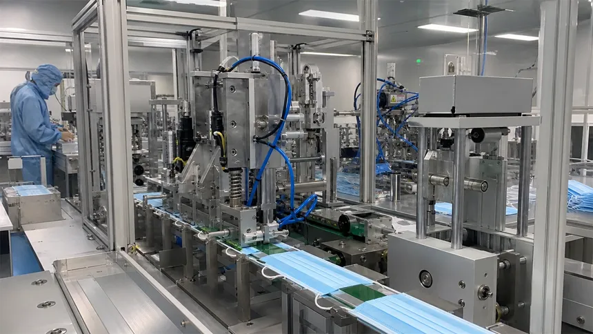 Ultrasonic welding station for mask ear-loop attachment and edge sealing