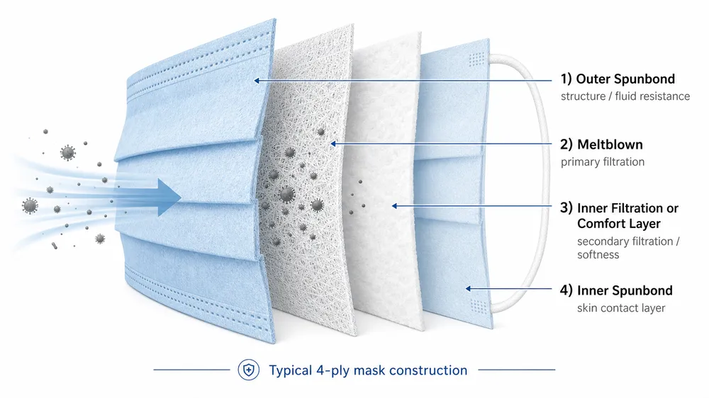 4 Ply Disposable Medical Mask Filtration: What the Extra Layer Actually Does and When It's Worth the Cost