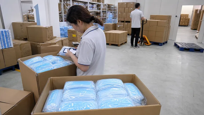 Hospital supply chain logistics for disposable medical masks