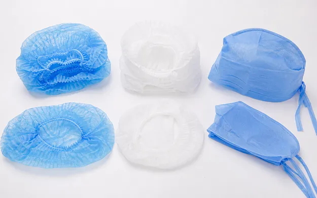 Disposable caps, bouffant caps, and surgical caps