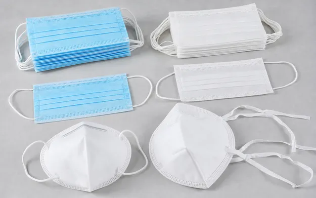 3-ply and N95 surgical medical masks with ear-loop and tie-on configurations