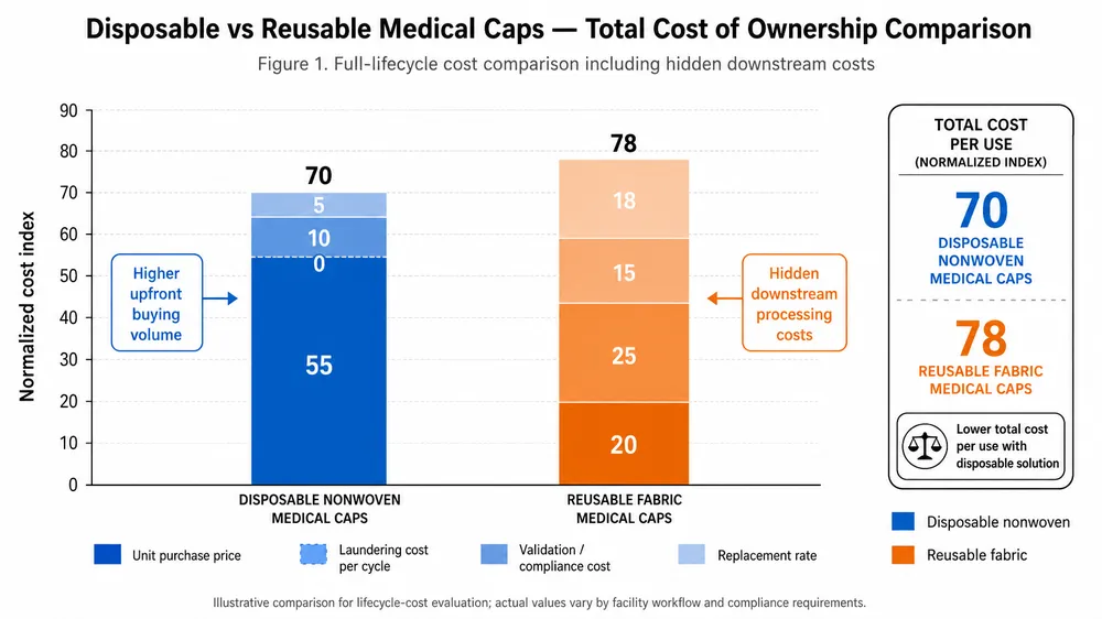 Disposable vs Reusable Medical Caps: Total Cost of Ownership and Contamination Risk for B2B Buyers