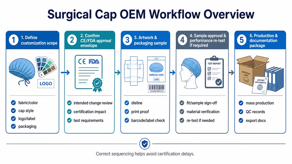 How to Customize Surgical Medical Caps for Private-Label Programs Without Delaying Certification