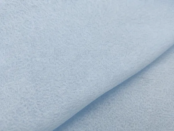 Close-up of spunbond polypropylene non woven fabric texture used in bouffant medical cap