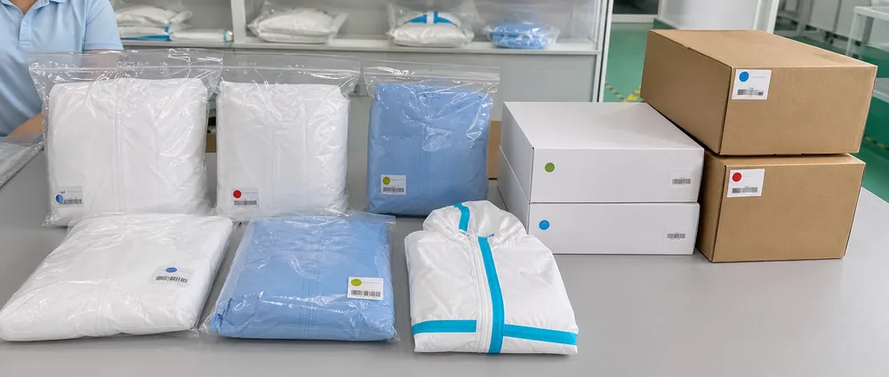 OEM and private-label packaging options for medical protective coveralls