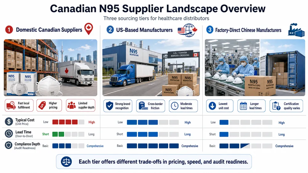 Top 10 N95 Medical Mask Suppliers for Canadian Healthcare Distributors: Pricing, Lead Time, and Compliance Review