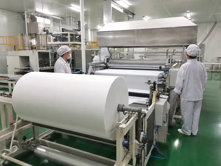 In-house meltblown nonwoven production line at eztio facility
