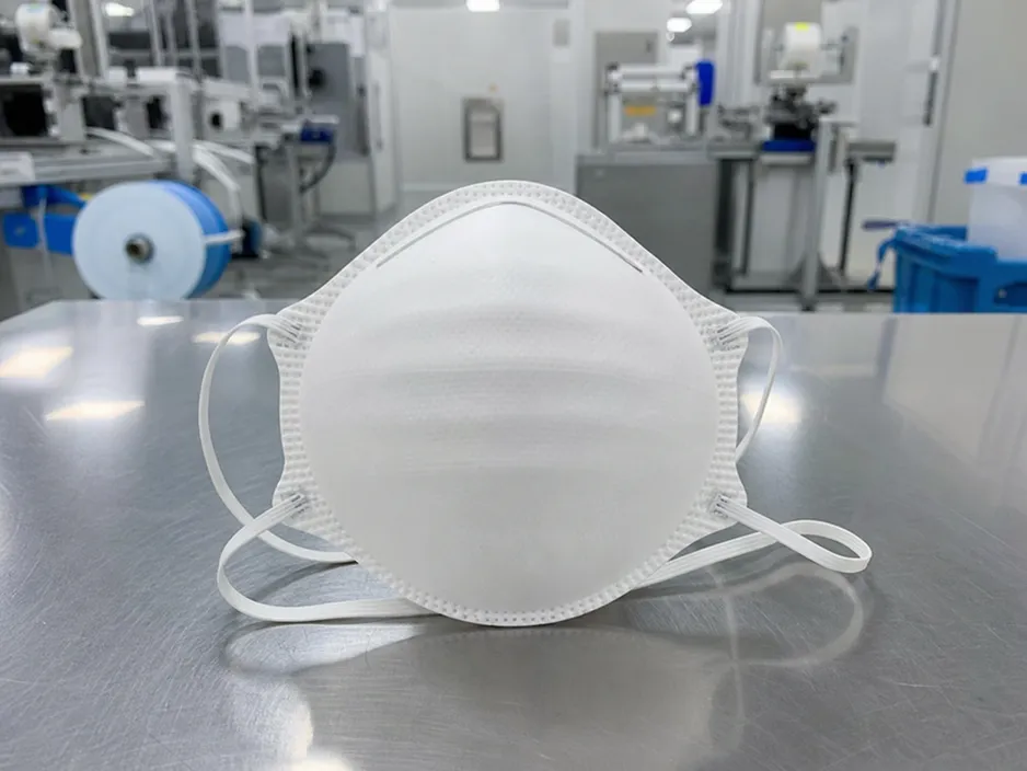 Hospital N95 medical mask with headband configuration, cup-shaped design for healthcare use