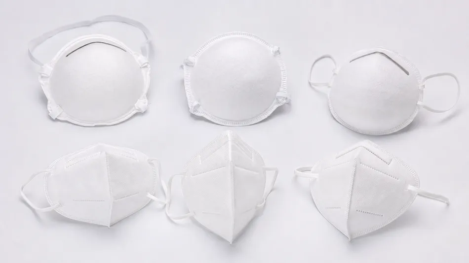 Disposable N95 medical mask — cup-style and flat-fold configurations