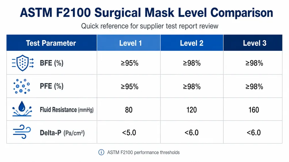 ASTM F2100 Levels for Disposable Surgical Medical Masks: A Clinical Procurement Selection Guide