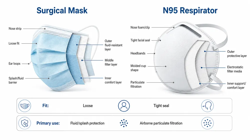 Surgical Mask vs N95 Respirator: Which Does Your Procurement Actually Need?