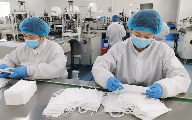 3 ply medical mask — ASTM F2100 rated flat-fold mask